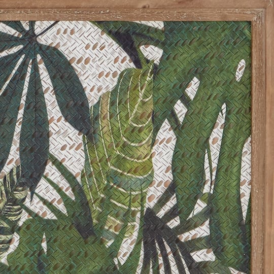 25" Green & Brown Wood Boho Palm Wall Decor, 2ct.